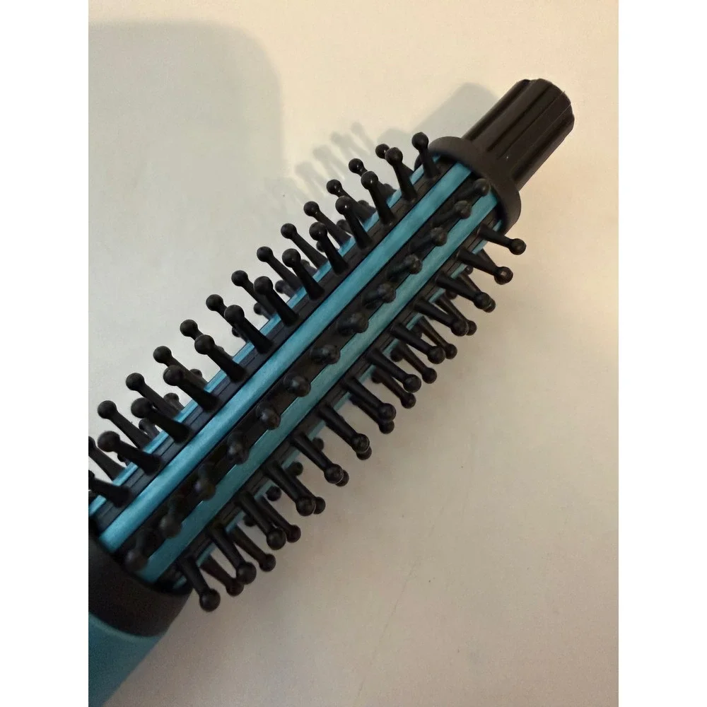 Farery Mini Hair Brush 3/4 Inch Heated Round Brush Blue Travel Styler FA019B